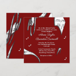 Inbjudan till abstrakt Maron och White Music Weddi