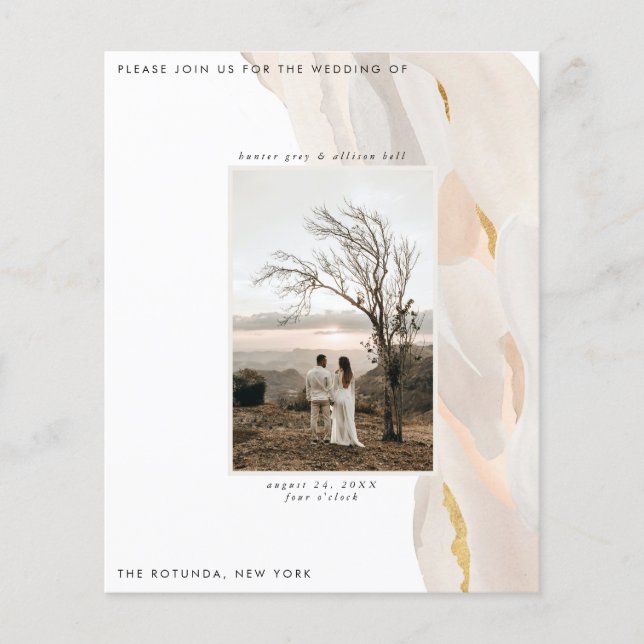 Inbjudan till Abstrakten Photo Bröllop (Framsida)
