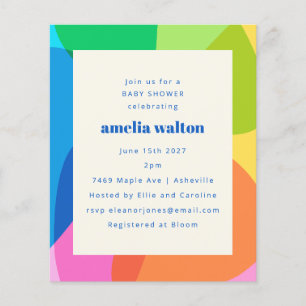 Inbjudan till Abstrakten Regnbåge babykläder