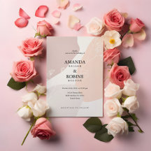 Inbjudan till abstraktens blomsterbröllop