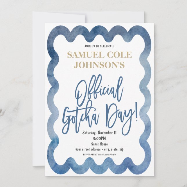 Inbjudan till adoption av Gotcha-officiellen (Framsida)