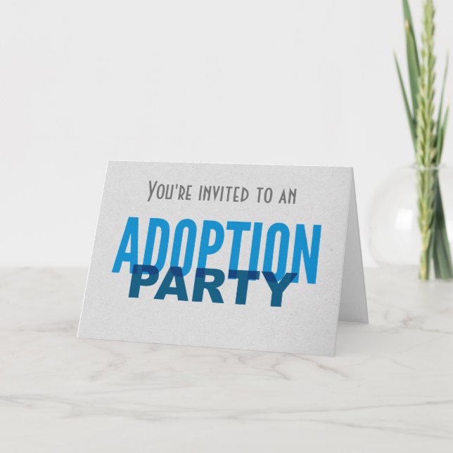 Inbjudan till adoption Party - Tonåring av äldre b (Framsida)