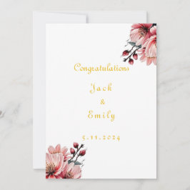 Inbjudan till Aesthetic Flower bröllopding