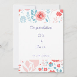 Inbjudan till Aesthetic Flower bröllopding