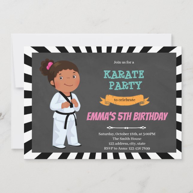 Inbjudan till afrikansk barnkarate (Framsida)