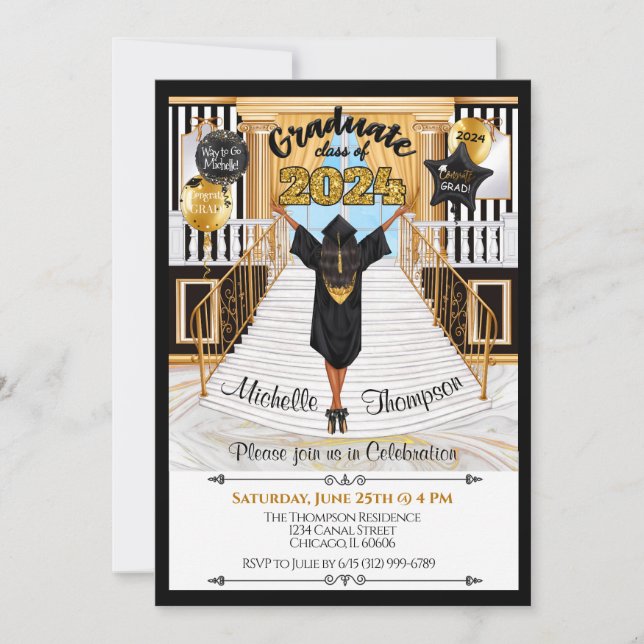 Inbjudan till afrikansk latinamerikanska Studenten (Framsida)