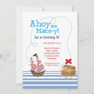 Inbjudan till Ahoy Matey Pirat