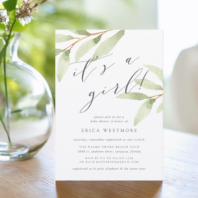 Inbjudan till Airy Botanical Baby Shower (Skapare uppladdad)