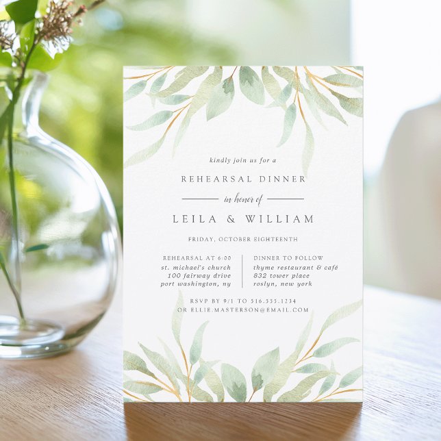 Inbjudan till Airy Botanical Rehearsal Dinner (Skapare uppladdad)
