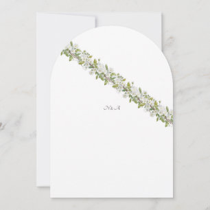 Inbjudan till akrylisk Bröllop grönt och blommor