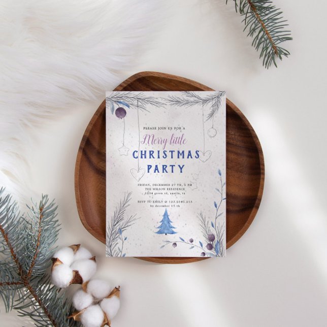 Inbjudan till aktiv Julfest för vattenfärg Pastel  (Skapare uppladdad)