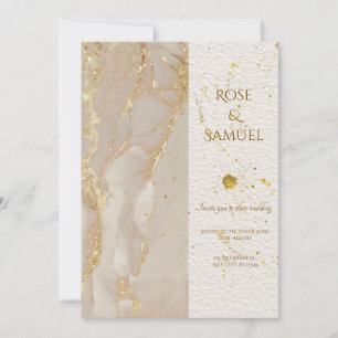 Inbjudan till Alcohol Bläck Glitter Elegant bröllo