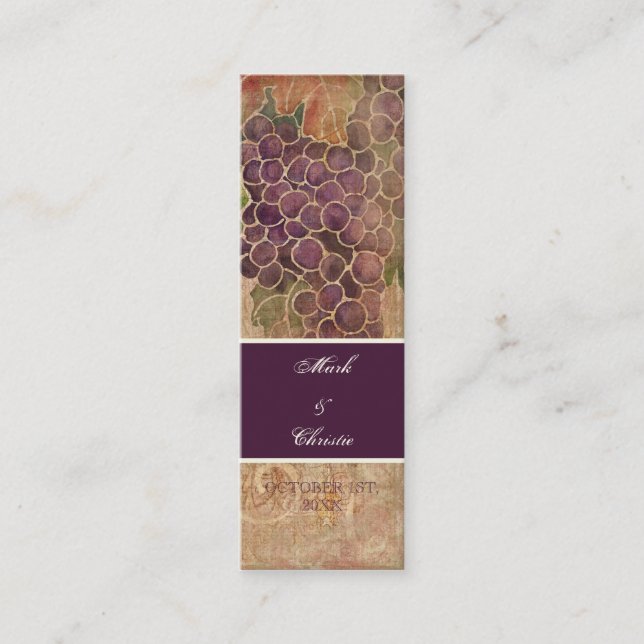 Inbjudan till åldras Grape Vineyard Wedding (Framsida)