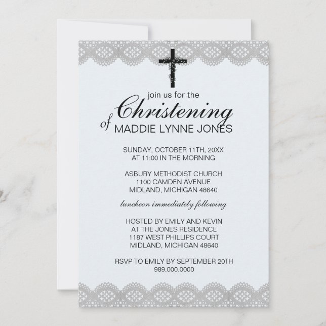 Inbjudan till äldre, baptism eller dedikation (Framsida)