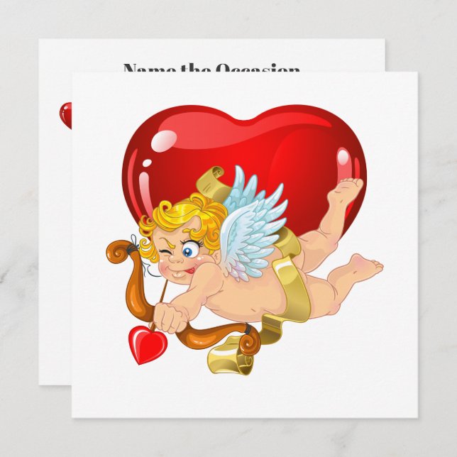 Inbjudan till Alla hjärtans dags-fest (Fram/baksida)