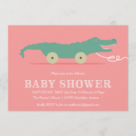 Inbjudan till Alligator Baby Shower