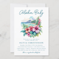 Inbjudan till Aloha Baby Tropical Baby Shower