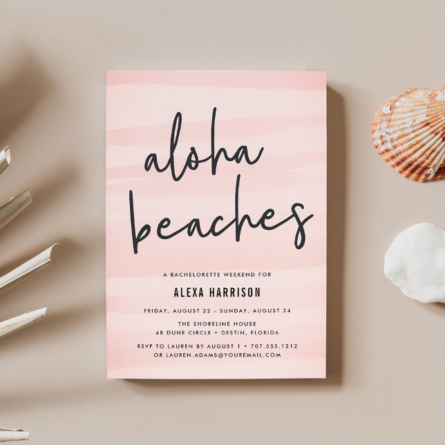Inbjudan till Aloha Beacher Bachelorette Helg (Skapare uppladdad)