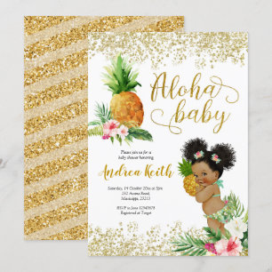 Inbjudan till Aloha Pineapple Guld Tropical Pineap