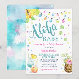 Inbjudan till Aloha Tropical Baby Shower
