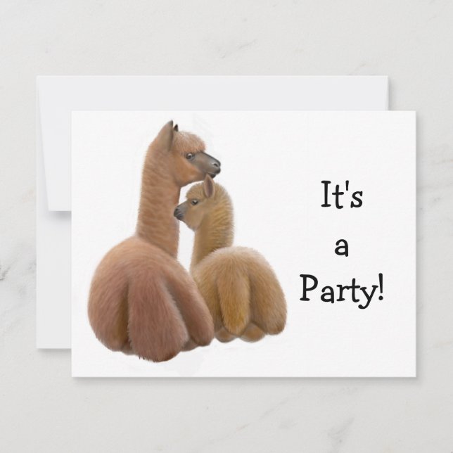 Inbjudan till Alpaca Buddies (Framsida)