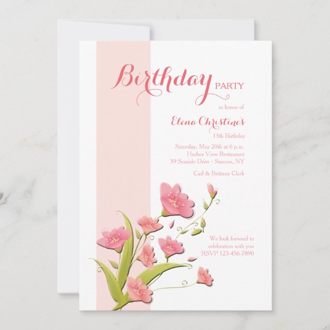 Inbjudan till alstroemeriablommor (Framsida)