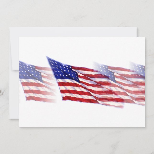 Inbjudan till amerikansk-amerikansk Flagga (Framsida)