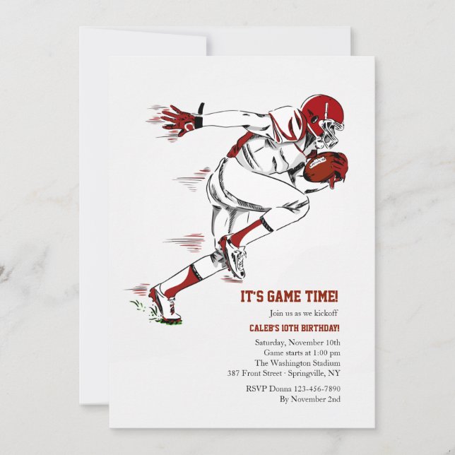 Inbjudan till amerikansk fotboll (Framsida)