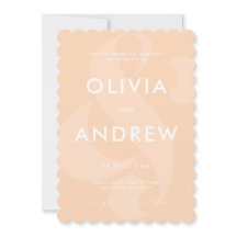 Inbjudan till Ampersand Cream Desert Sand Wedding
