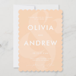 Inbjudan till Ampersand Cream Desert Sand Wedding
