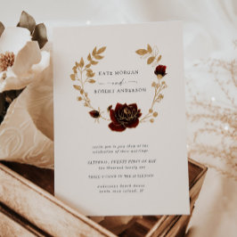 Inbjudan till andningsbröllop i Blommigten Guld me