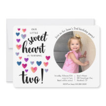 Inbjudan till andra födelsedagen för lilla lilla l