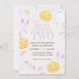 Inbjudan till andra födelsedagen Halloween fest