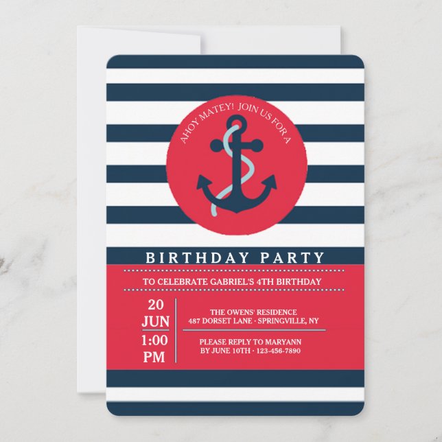 Inbjudan till ankarfack (Framsida)