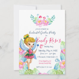 Inbjudan till annalkande Garden Fairy Birthday