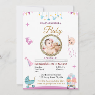 Inbjudan till Anpassade Baby Sprinkle