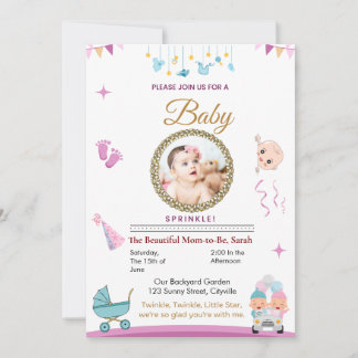 Inbjudan till Anpassade Baby Sprinkle
