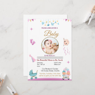 Inbjudan till Anpassade Baby Sprinkle