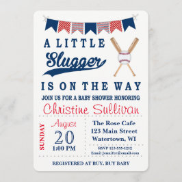 Inbjudan till Anpassade Baseball Baby Shower