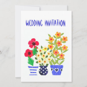 Inbjudan till Anpassade-blomma Power Wedding
