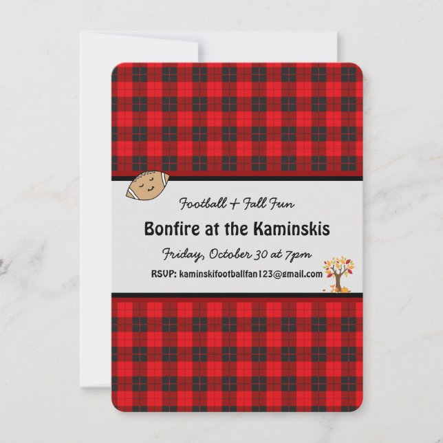 Inbjudan till Anpassade om Bonfire-Roligten för fo (Framsida)