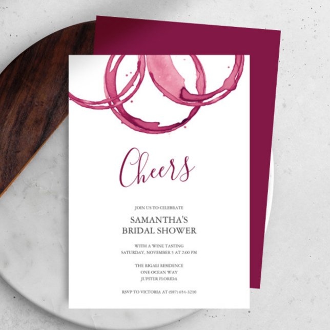 Inbjudan till Anpassade om Vin-provsmakning (Bridal shower invitations wine theme by Victoria Grigaliunas of Do Tell A Belle)