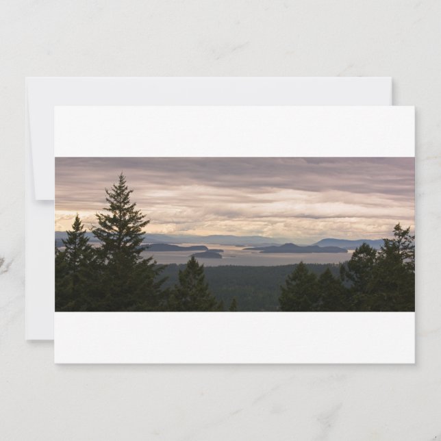 Inbjudan till anpassade: San Juan Islands Pano (Framsida)