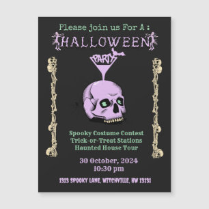 Inbjudan till Anpassade Spooky Skull Halloween
