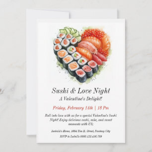 Inbjudan till Anpassade Sushi & Kärlek-kvällstid