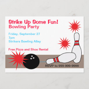 Inbjudan till Anpassadet Bowling Alley Party