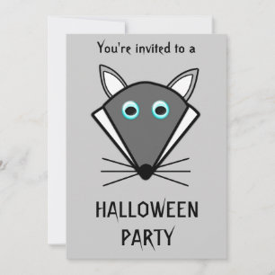 Inbjudan till Anpassadet Cute Halloween-Varg