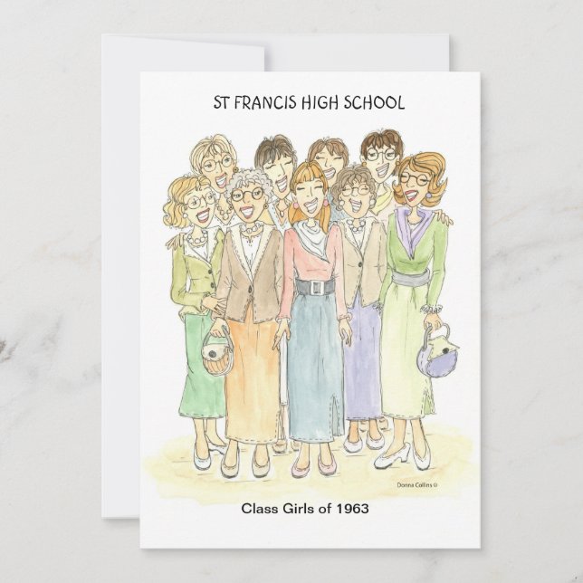 Inbjudan till anpassningsbar 1963 Gals-inbjudan (Framsida)