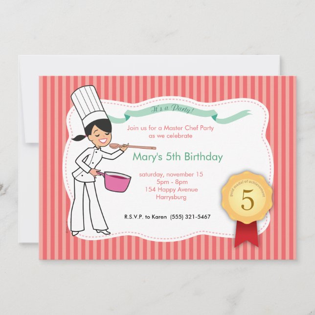 Inbjudan till Anpassningsbar av barnparti med unik (Framsida)