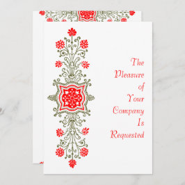 Inbjudan till Anpassningsbar av elegant Guld & Red